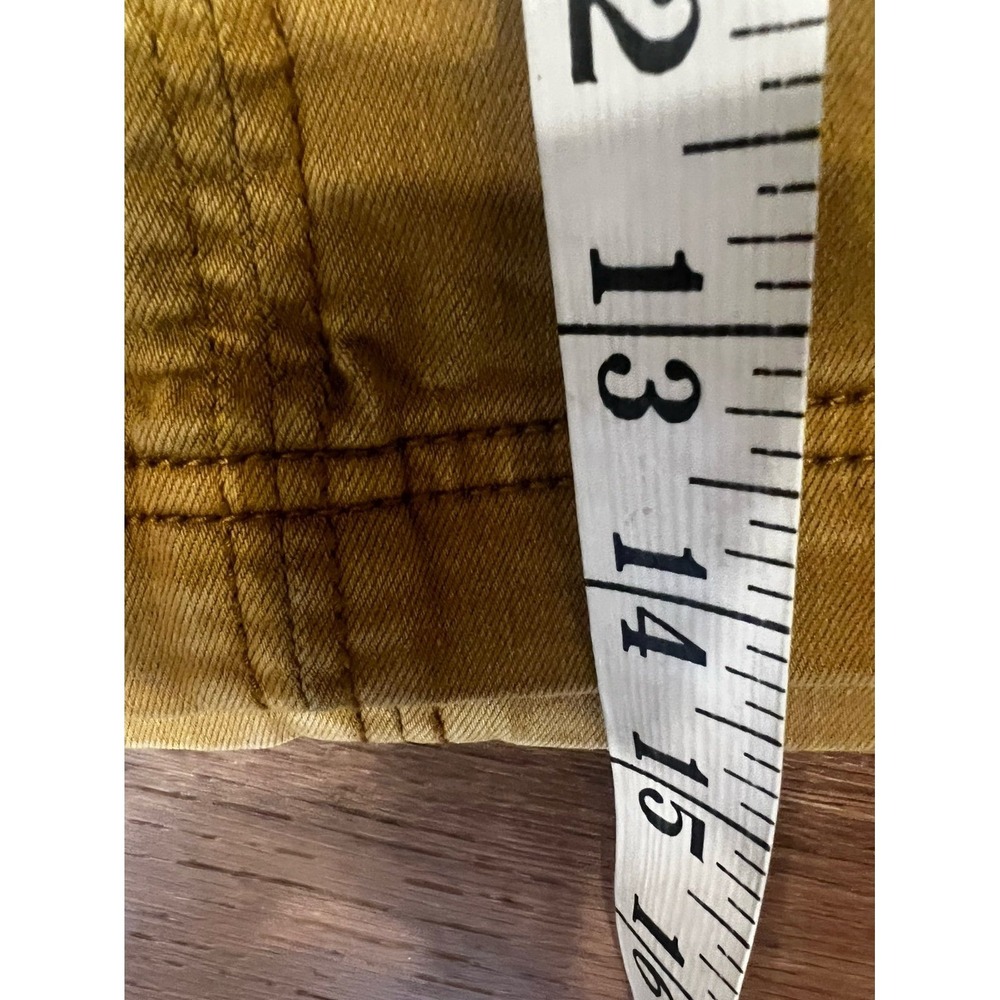 Free People Modern Femme Mini Skirt Size 2 Mustard Gold Stretch Zip - Picture 7 of 8
